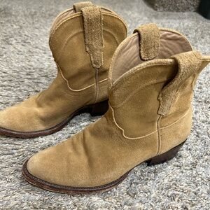 Tan Suede Tecovas Cowboy Boots